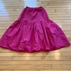 H&M ladies HOT PINK summer flowy skirt size XS